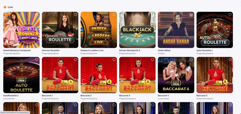 Jackpot e Live Casino